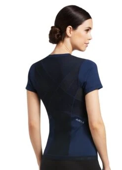 Ariat Ascent Crew Short Sleeve Baselayer - Navy -Equisstride Style Shop ariat ascent crew ss base navy 2rdy