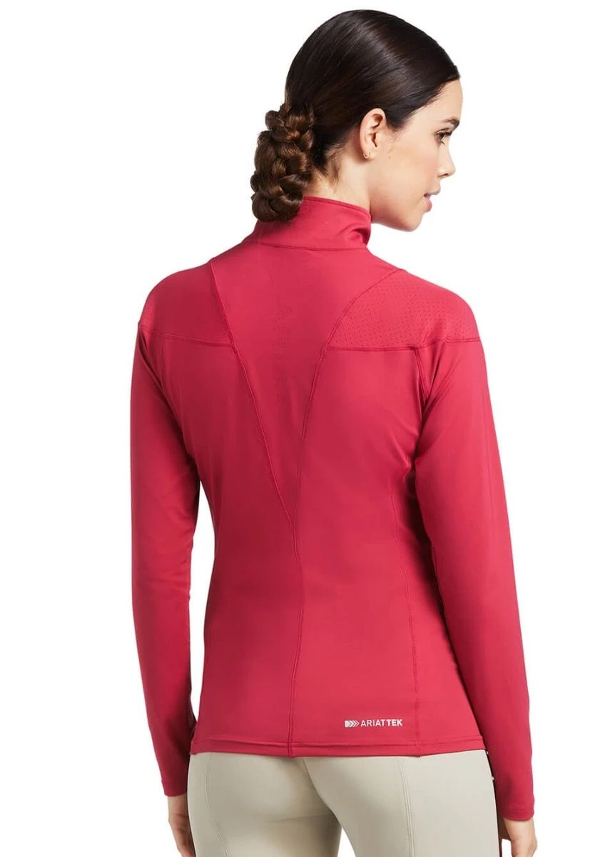 Ariat Auburn 1/4 Zip Baselayer - Red Bud 2 Ariat Auburn 1/4 Zip Baselayer - Red Bud - Image 2