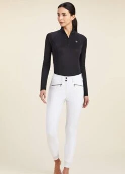 Ariat Tri Factor Bellatrix Full Seat Grip Breech - White -Equisstride Style Shop ariat belletrix fs breech white 3rdy 1