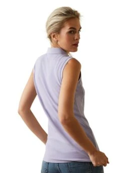 Ariat Sleeveless Prix 2.0 Polo - Heirloom Lilac -Equisstride Style Shop ariat prix sless lilac 2rdy