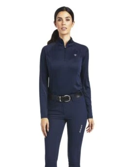 Ariat Sunstopper 2.0 1/4 Zip Baselayer - Navy -Equisstride Style Shop ariat sunstopper navy 4rdy