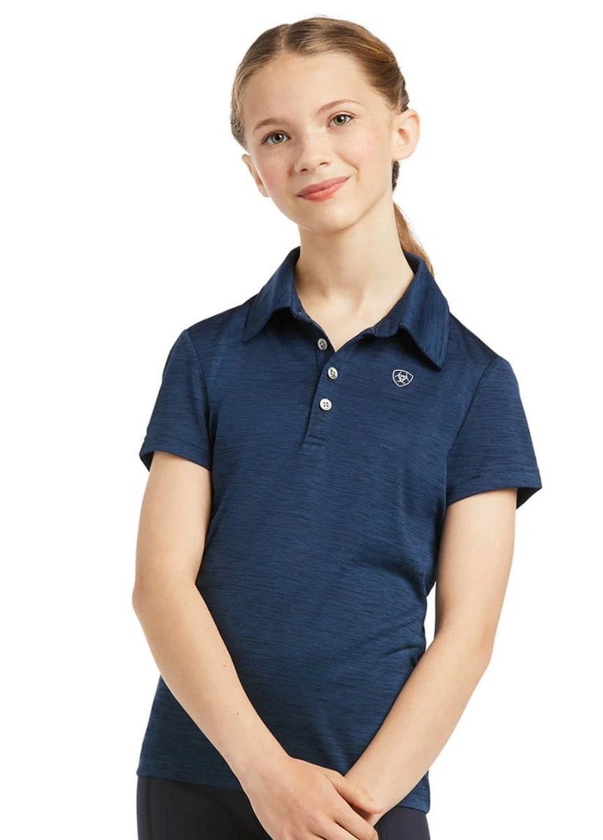 Ariat Kids' Laguna Short Sleeve Polo Shirt - Navy 1 Ariat Kids' Laguna Short Sleeve Polo Shirt - Navy