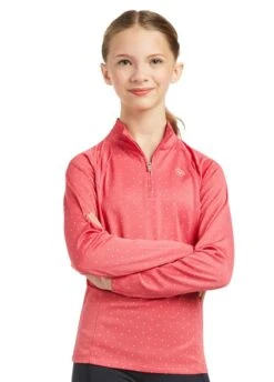 Ariat Kids Sunstopper 2.0 1/4 Zip Baselayer - Party Dot
