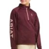 Ariat Kids Tek Team 1/2 Zip Sweatshirt - Windsor Wine
