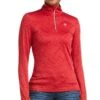 Ariat Womens Prophecy 1/4 Zip Long Sleeve Base Layer - Rhubarb