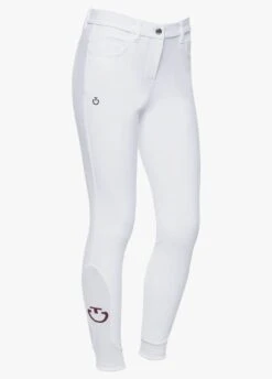 Cavalleria Toscana Girls Colour Knee Grip Breeches - White
