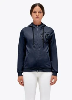 Cavalleria Toscana Emblem Hoodie - Atlantic Blue