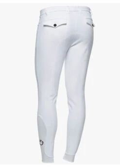 Cavalleria Toscana Mens Knee Grip Breeches - White -Equisstride Style Shop ct mens grip breech white 3rdy