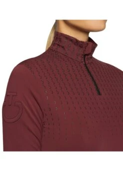 Cavalleria Toscana Turtleneck Base Layer - Burgundy -Equisstride Style Shop ctturtleburg4rdy
