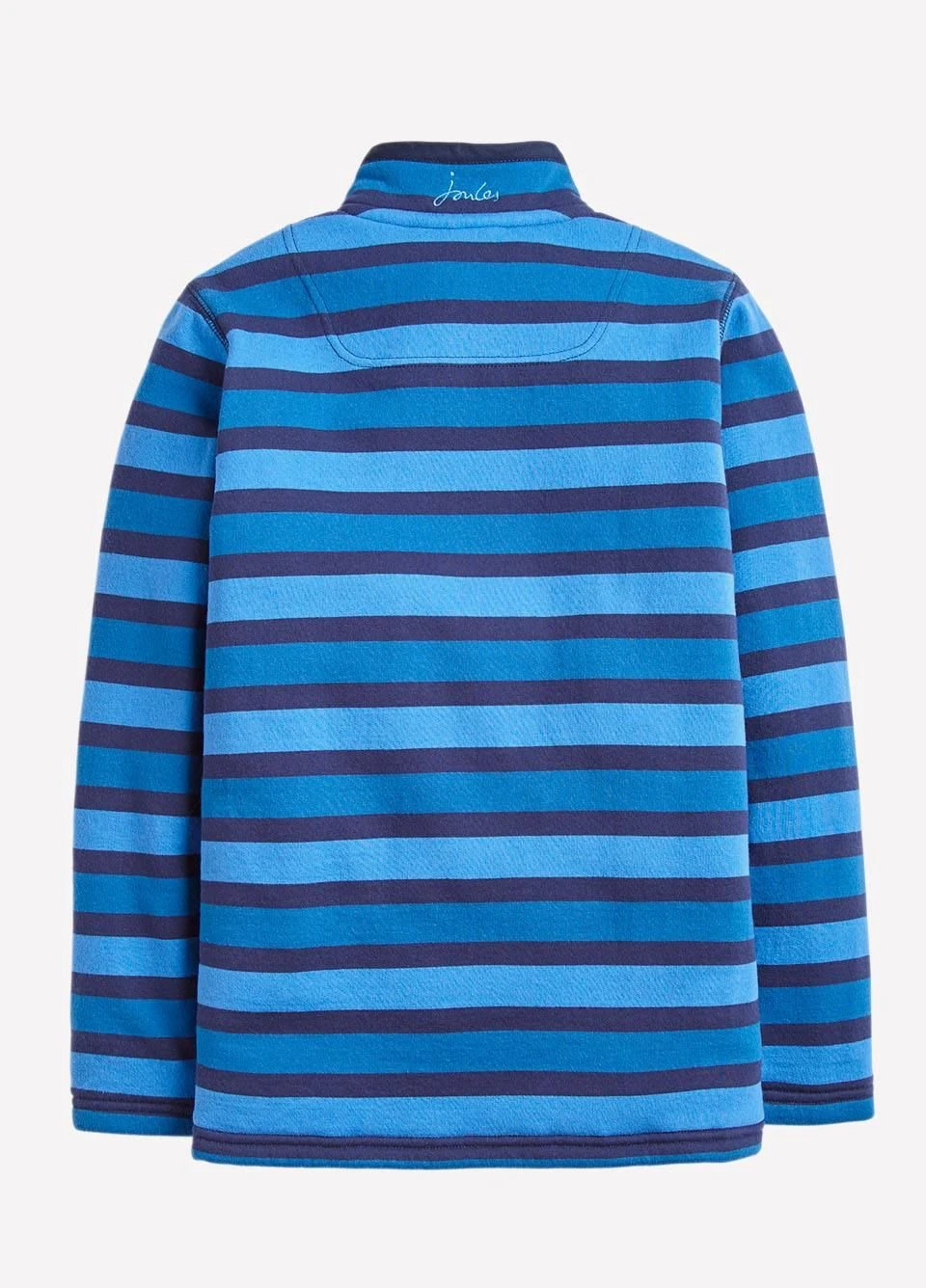 Joules Junior Winter Dale Sweatshirt - Blue Stripe 2 Joules Junior Winter Dale Sweatshirt - Blue Stripe - Image 2
