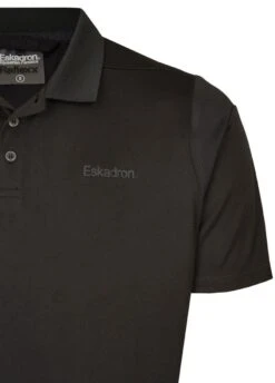 Eskadron Mens Polo Shirt Reflexx - Black -Equisstride Style Shop eskmenspoloblackrdy