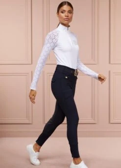 Holland Cooper Bolesworth Thermal Breeches - Ink Navy -Equisstride Style Shop hc bolesworth ink navy 3rdy
