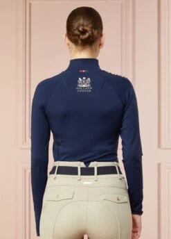 Holland Cooper Findley High Neck Base Layer - Navy -Equisstride Style Shop hc findley high navy 3rdy