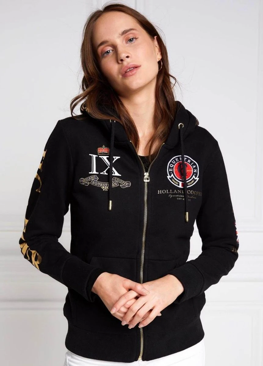 Holland Cooper Team Hoodie - Black 1 Holland Cooper Team Hoodie - Black