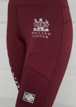 Holland Cooper Thermal Full Grip Legging - Burgundy -Equisstride Style Shop hcthermalleggingmulberry3rdy