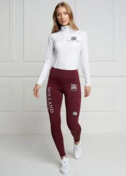 Holland Cooper Thermal Full Grip Legging - Burgundy -Equisstride Style Shop hcthermalleggingmulberry7rdy