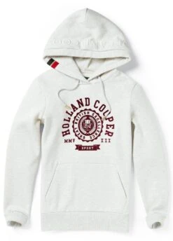 Holland Cooper Collegiate Flock Hoodie - Ice Marl -Equisstride Style Shop holland cooper collegate hood ice marl 3rdy