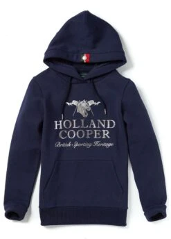 Holland Cooper Hickstead Logo Hoodie - Ink Navy -Equisstride Style Shop holland cooper hickstead hood ink navy 3rdy