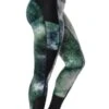 Horseware Silicon Riding Tights - Green/Navy Tie Dye