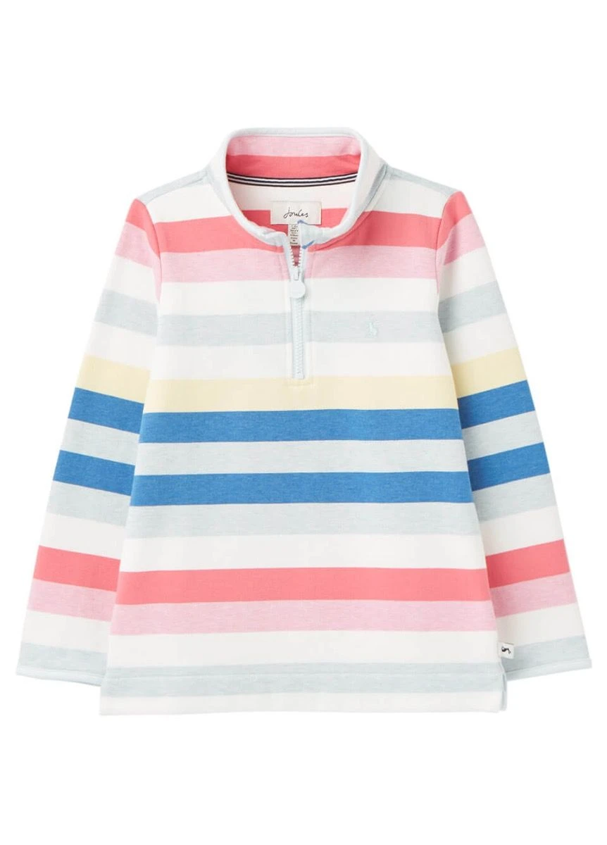 Joules Junior Fairdale Half Zip Sweatshirt - Multistripe 1 Joules Junior Fairdale Half Zip Sweatshirt - Multistripe