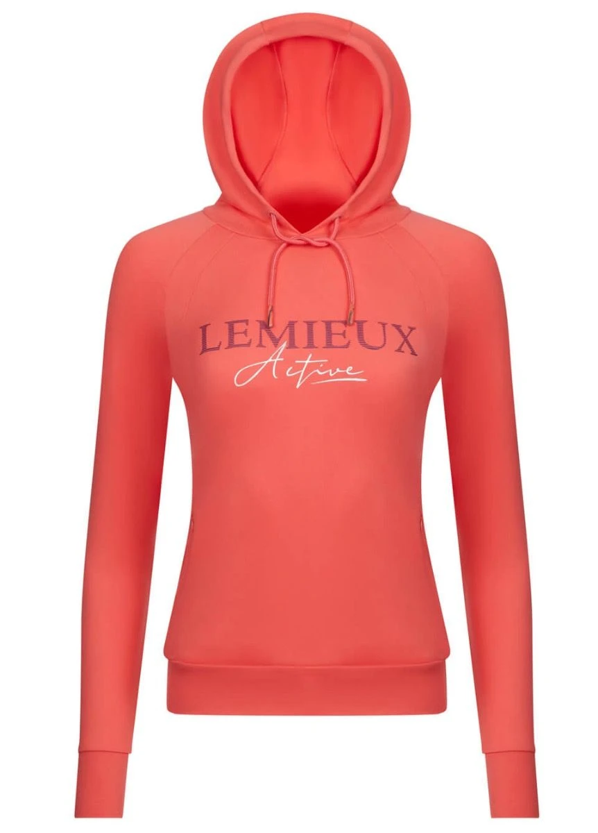 LeMieux Luxe Hoodie - Papaya 2 LeMieux Luxe Hoodie - Papaya - Image 2