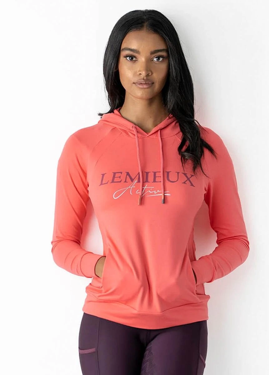 LeMieux Luxe Hoodie - Papaya 6 LeMieux Luxe Hoodie - Papaya - Image 6