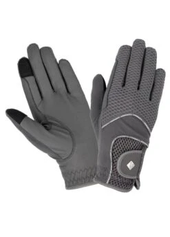 LeMieux Pro Touch 3D Mesh Riding Gloves - Grey