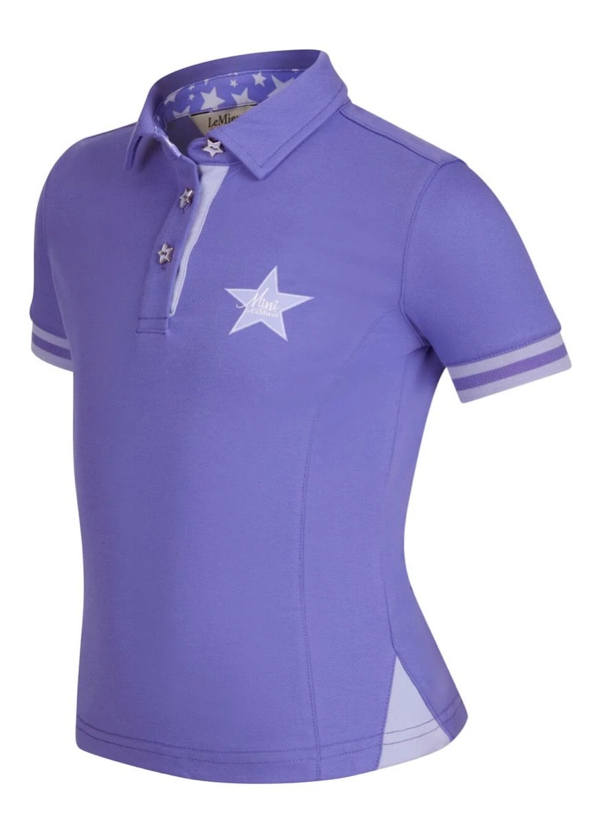 LeMieux Mini Polo Shirt - Bluebell 2 LeMieux Mini Polo Shirt - Bluebell - Image 2
