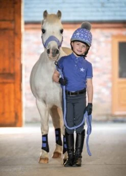 LeMieux Mini Polo Shirt - Bluebell 8 LeMieux Mini Polo Shirt - Bluebell -Equisstride Style Shop lemieux mini polo bluebell 4rdy