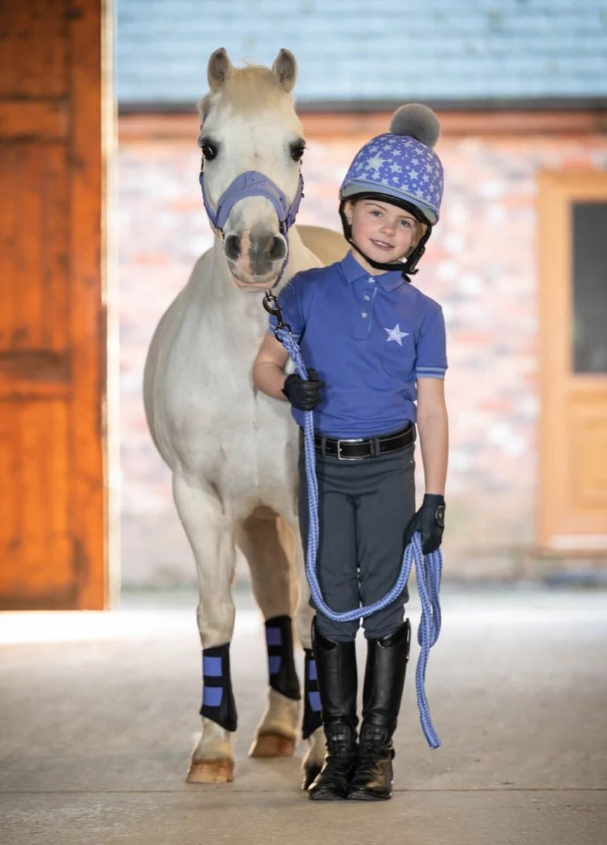 LeMieux Mini Polo Shirt - Bluebell 4 LeMieux Mini Polo Shirt - Bluebell - Image 4