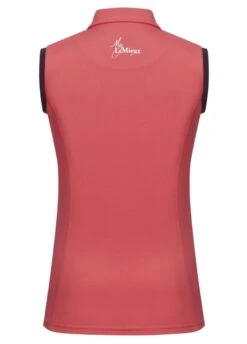 LeMieux Sleeveless Polo Shirt - Papaya -Equisstride Style Shop lemieux sless polo papaya 4rdy