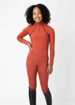 LeMieux Young Rider Pull On Breech - Sienna -Equisstride Style Shop lemieux youth breech sienna 4rdy