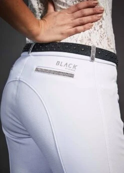 Dublin Black Ladies Linda Thermal Full Seat Breeches - White -Equisstride Style Shop linda3