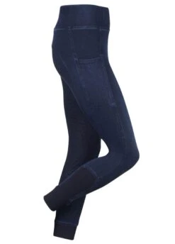 LeMieux Seamless Denim Pull On - Navy -Equisstride Style Shop lmdenimbreech2rdy 1