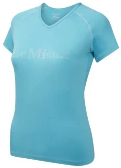 LeMieux Luxe T-Shirt - Azure -Equisstride Style Shop lmluxetshirtazure4rdy
