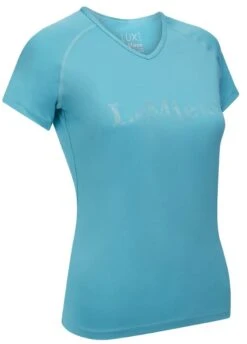 LeMieux Luxe T-Shirt - Azure -Equisstride Style Shop lmluxetshirtazure5rdy