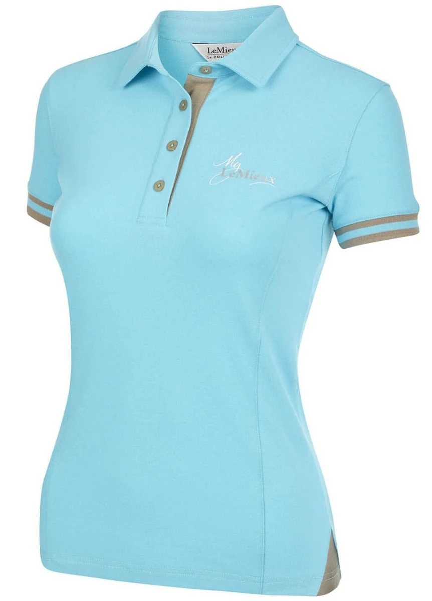 LeMieux Polo Shirt - Azure 2 LeMieux Polo Shirt - Azure - Image 2