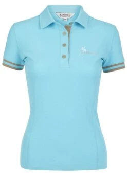 LeMieux Polo Shirt - Azure 8 LeMieux Polo Shirt - Azure -Equisstride Style Shop lmpoloazure5rdy copy
