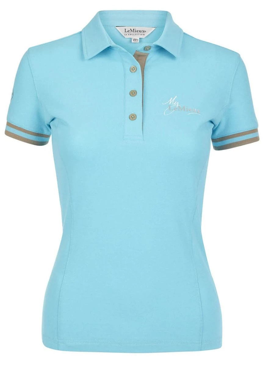 LeMieux Polo Shirt - Azure 3 LeMieux Polo Shirt - Azure - Image 3