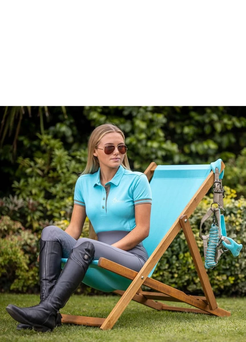 LeMieux Polo Shirt - Azure 5 LeMieux Polo Shirt - Azure - Image 5