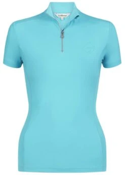 LeMieux ActiveWear Short Sleeve Base Layer - Azure -Equisstride Style Shop lmshortbaseazure6rdy