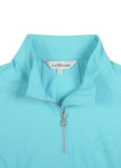 LeMieux ActiveWear Short Sleeve Base Layer - Azure -Equisstride Style Shop lmshortbaseazurerdy