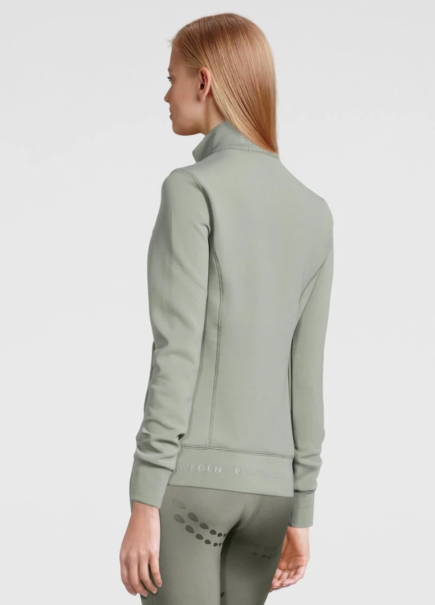 PS Of Sweden Faith Zip Sweater - Thyme 3 PS Of Sweden Faith Zip Sweater - Thyme - Image 3