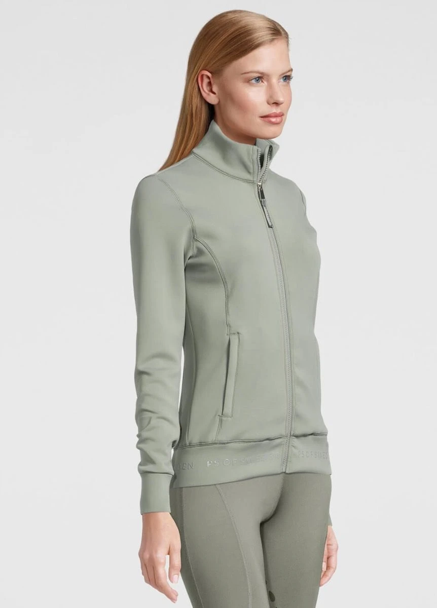 PS Of Sweden Faith Zip Sweater - Thyme 2 PS Of Sweden Faith Zip Sweater - Thyme - Image 2