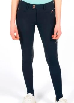 Samshield Adele Metal Dots Knee Grip Breeches - Navy/Rose -Equisstride Style Shop samshield adele metal dots kg navy rose 2rdy