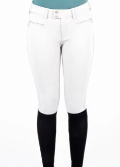 Samshield Adele Holographic Knee Grip Breeches - White 4 Samshield Adele Holographic Knee Grip Breeches - White -Equisstride Style Shop samshield holo kg white 2rdy